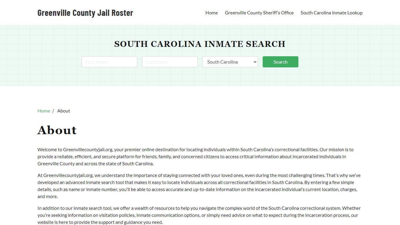 About - greenvillecountyjail.org